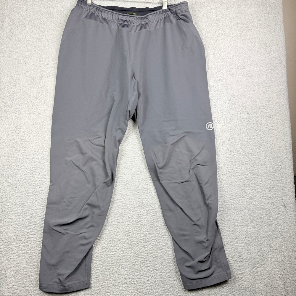 Novara Mens Gray Athletic Track Pants XL‎ Zipper Leg Pockets